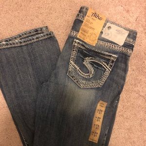 Silver Aiko Mid Boot Jeans NWT